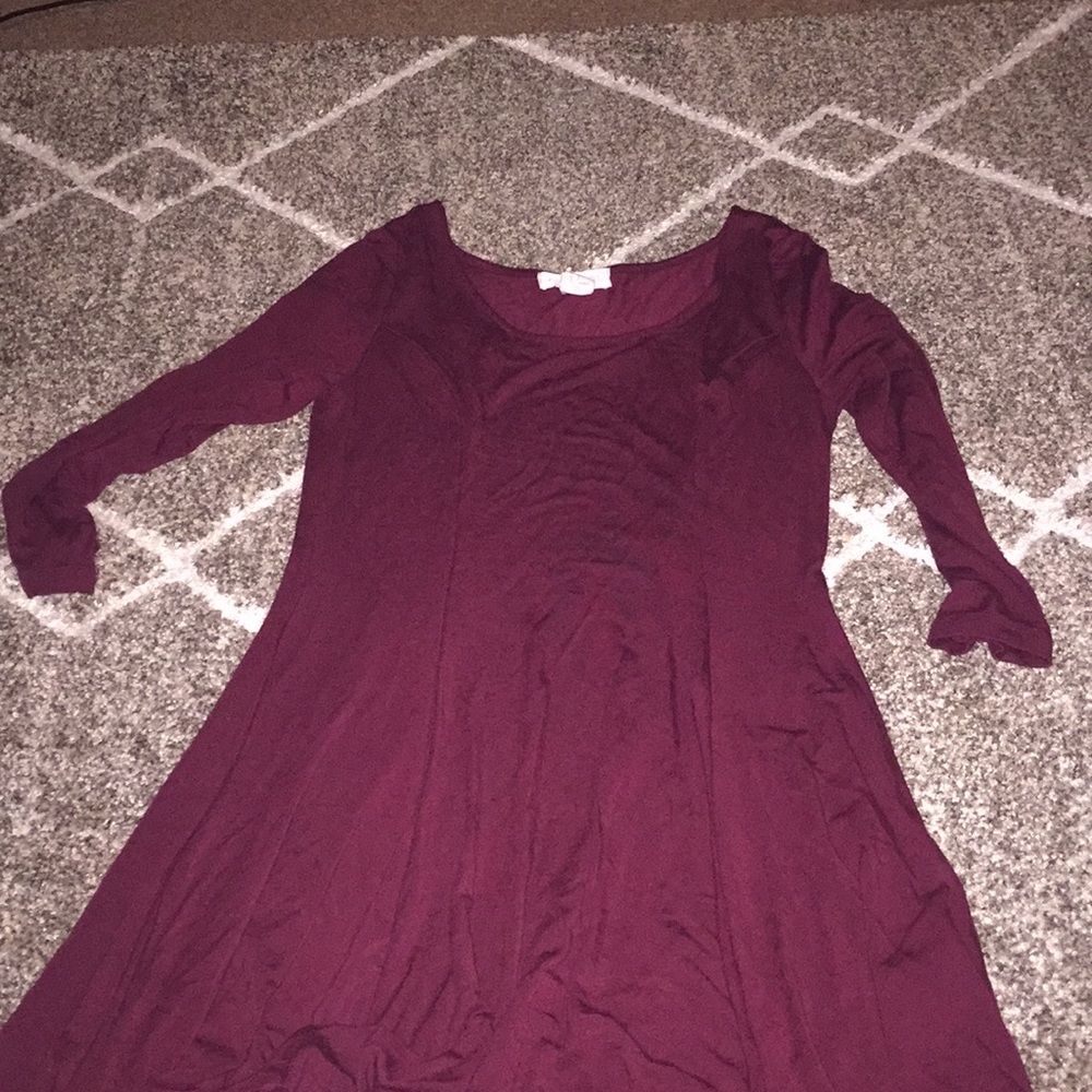 Forever 21 Red Maroon Burgundy Skater Dress